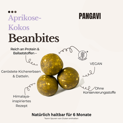 Beanbites Apricot-Coconut (80g) | Protein Balls | Bean Power